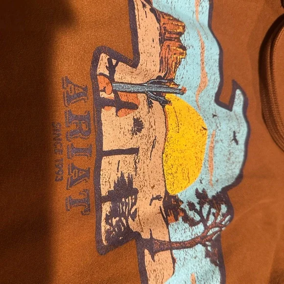 Ariat Tan Graphic Hoodie for Men - Picture 2 of 5